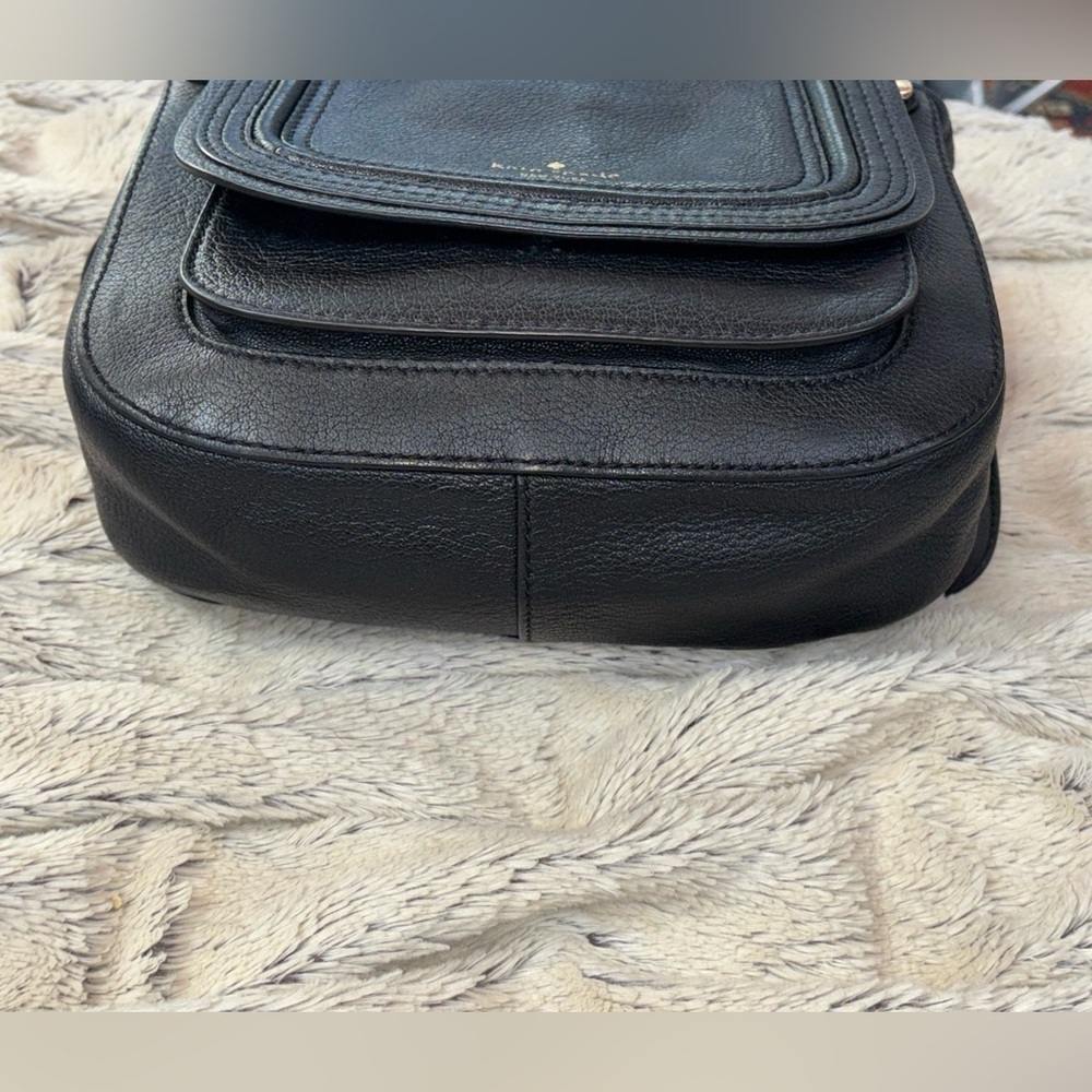 🔥SALE Kate Spade Black Leather Pratt Street Small Rianne crossbody bag like NEW - Picture 8 of 11